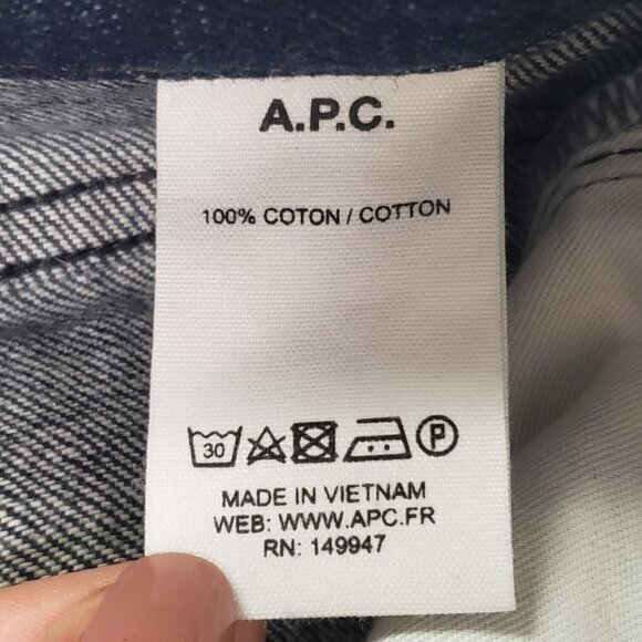 APC Mens Selvedge Denim Jeans Size 31 Dark Wash Capsule Hipster Everyday Casual - Picture 4 of 10